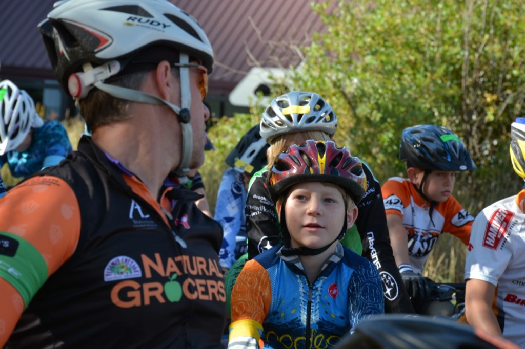 B. listening to his coach in the start queue