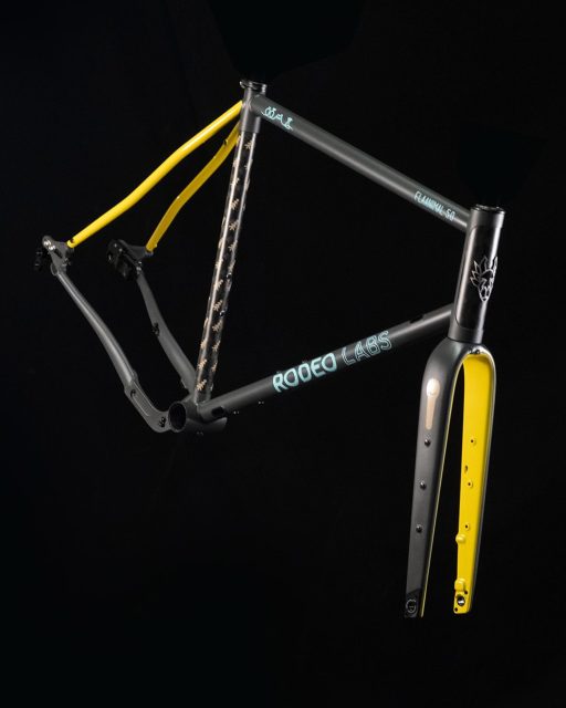 Inspired by our Charrtruse Flaanimal 4.1 from 2018, Peter’s fully custom 5.0 brings back its excellent (vintage?) color combo, with a twist. Colorful layouts like this do make a good case for bringing back more ambitious factory paint options, but if you knew how much grief and delays the factory paint process caused, you’d understand why we brought paint in house and made bikes like this by request only!
 
Happy New Bike Day, Peter!
 
#flaanimal
#rodeospork 
#gravelbike