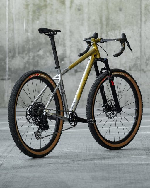 The Rodeo MTB project continues! Yes we know what day it is. No, we aren’t fooling around. For our latest round of prototyping and testing ideas, we collaborated with @wearespooky on some custom aluminum frames based on our designs, geometry, and dropouts. The frames are, per our MTB project core values, made in the USA, here in Colorado. We’ve built three frames to test different geometries and they are all being built differently, per the preferences of their primary rider. We collaborated with @fsa_road / @fsa_mtb / @vision_tech_usa and had fun diving into their exquisite parts libraries!
 
@vankrampen built this first test steed into a drop bar MTB. Because rage bait? No. Just because he likes drops an is comfortable on them. He will also fit flat bars for testing later. Drew went with an eye catching gold FX fade, and manually marked up his frame with design notes and various engineering gibberish just to send up the idea that these are most definitely prototypes.
 
Plot twist: We didn’t make these frames in house, so we didn’t give them the Show Pony nameplate. Instead, these three bikes are called Pack Rabbits. Part pack animals, part jack rabbits. Best of both worlds? Time will tell!
 
What’s your ideal material for a Rodeo MTB?
- Steel is less expensive and heavier. Still performs well
- Aluminum is lighter and also less expensive.
- Titanium is light and expensive
- Carbon?
 
Stay tuned for more!
#packrabbit
#riderxplorecreate