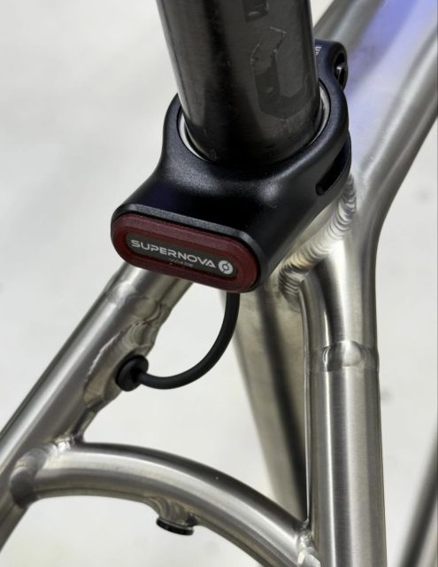 No single person uses every design feature that we plan into our frames. When someone uses one of the more obscure ones, it makes us smile.
Flaanimal 6 Titanium + @supernova__design seatpost collar dynamo tail light.
#rideexplorecreate