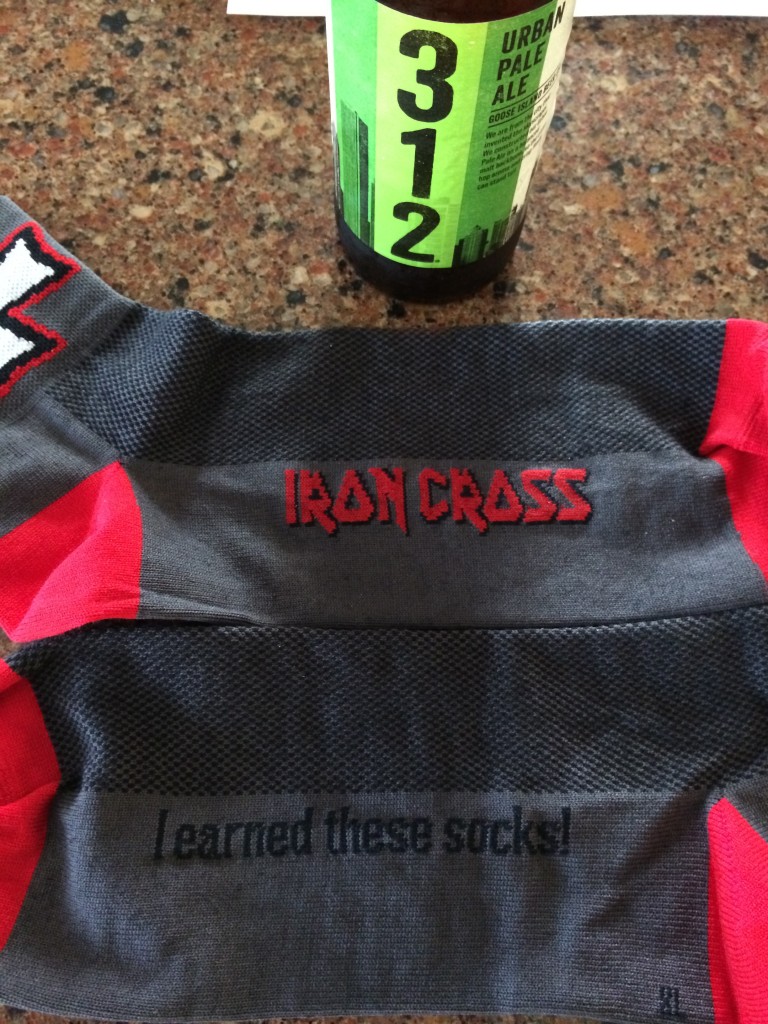 "I earned these socks!" (&beer).
