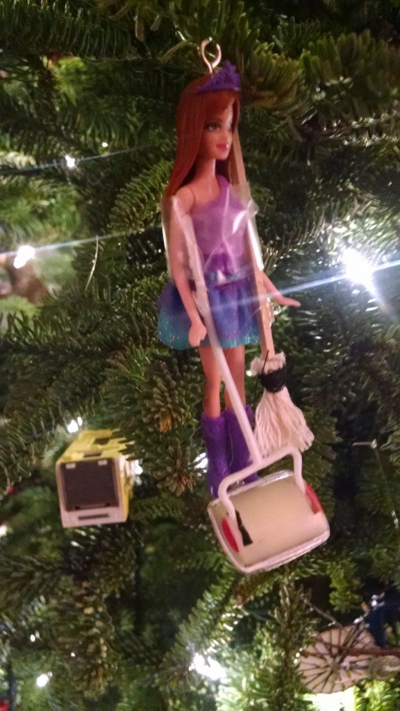 If you should happen to hire a housekeeper whom your wife and mother-in-law are convinced moonlights as a stripper, this is the ornament you will receive.