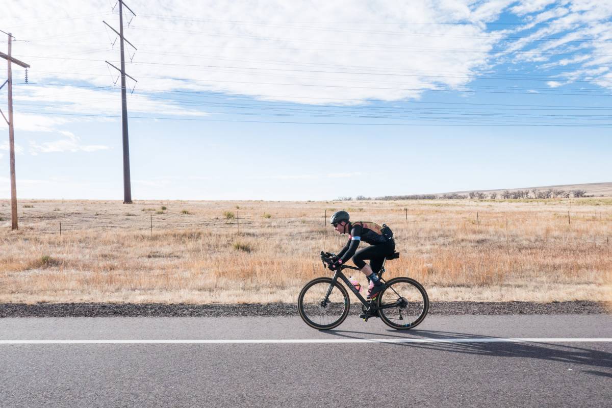 Geoff heading east on Quincy. Probably smiling because conditions couldn't be better.