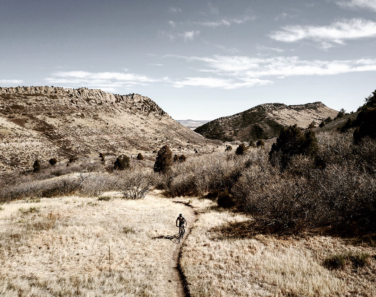 Flaanimal in action on the mountain bike trails of Ken Caryl