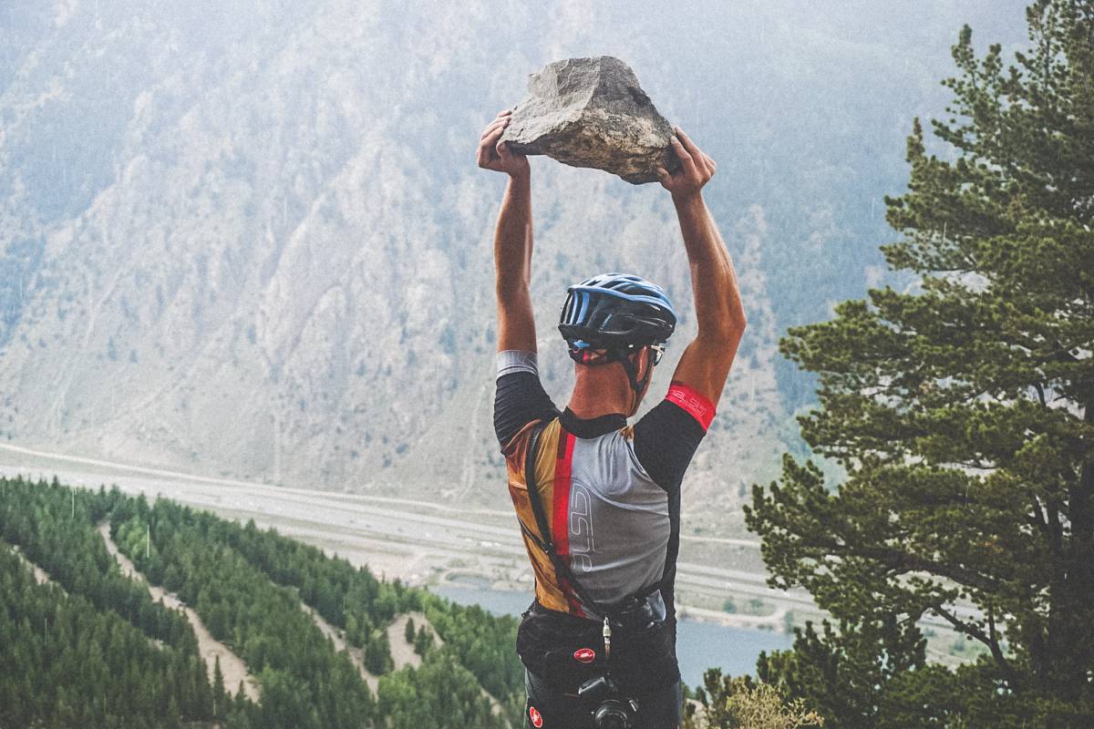 Tossing cobbles. World's Worst Climb™