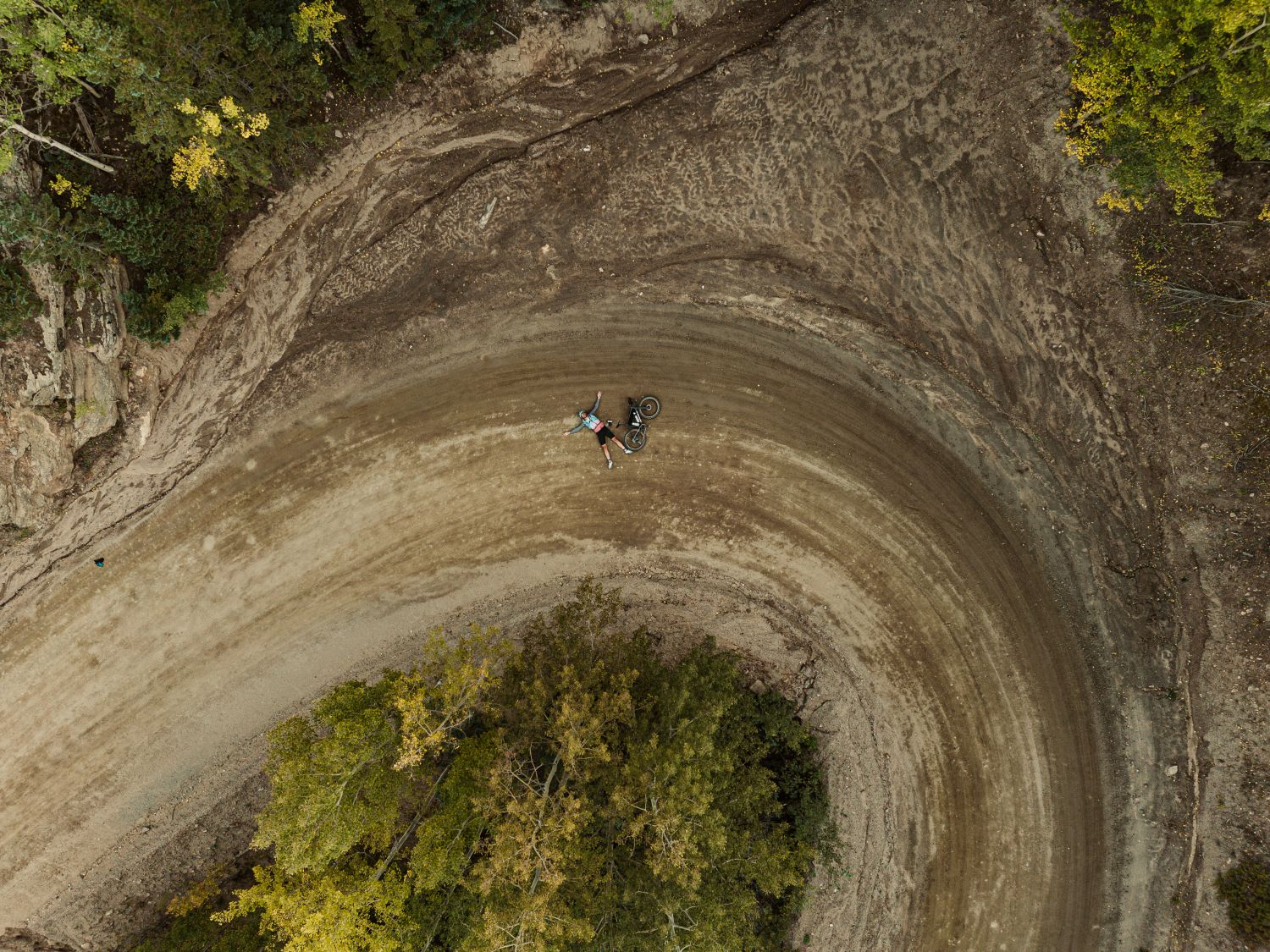 Little Bear Road seen from above.
